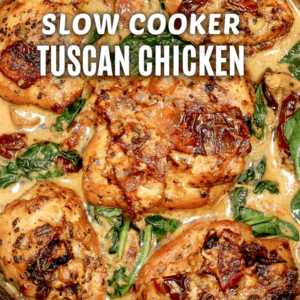 Creamy Crockpot Tuscan Chicken Recipe