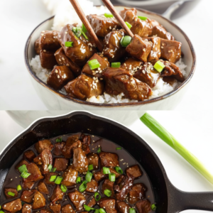 Quick and Easy Glazed Beef Bites with Rice 4 Quick and Easy Glazed Beef Bites with Rice