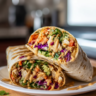 Easy Asian-Inspired Peanut Chicken Wraps (Healthy Recipe)