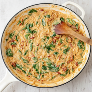 Creamy One-Pot Tuscan Chicken and Orzo | 30-Minute Meal