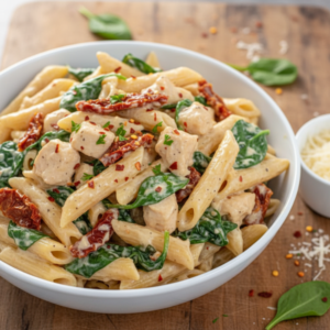 Healthy Creamy Chicken & Sun-Dried Tomato Penne Recipe 4 Healthy Creamy Chicken & Sun-Dried Tomato Penne Recipe