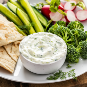 Authentic Greek Cucumber Yogurt Dip with Crudites 4 Authentic Greek Cucumber Yogurt Dip with Crudites