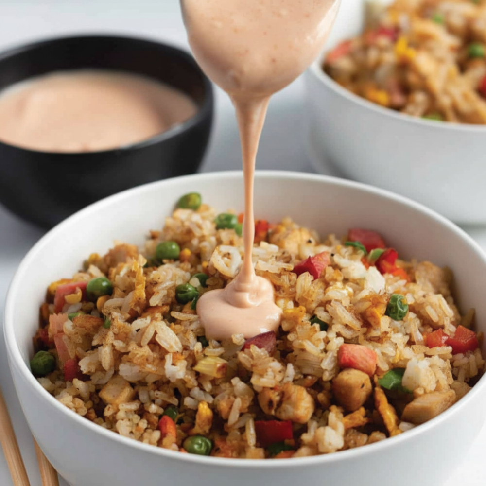 Homemade Japanese Steakhouse Creamy Sauce & Fried Rice 1 Homemade Japanese Steakhouse Creamy Sauce & Fried Rice