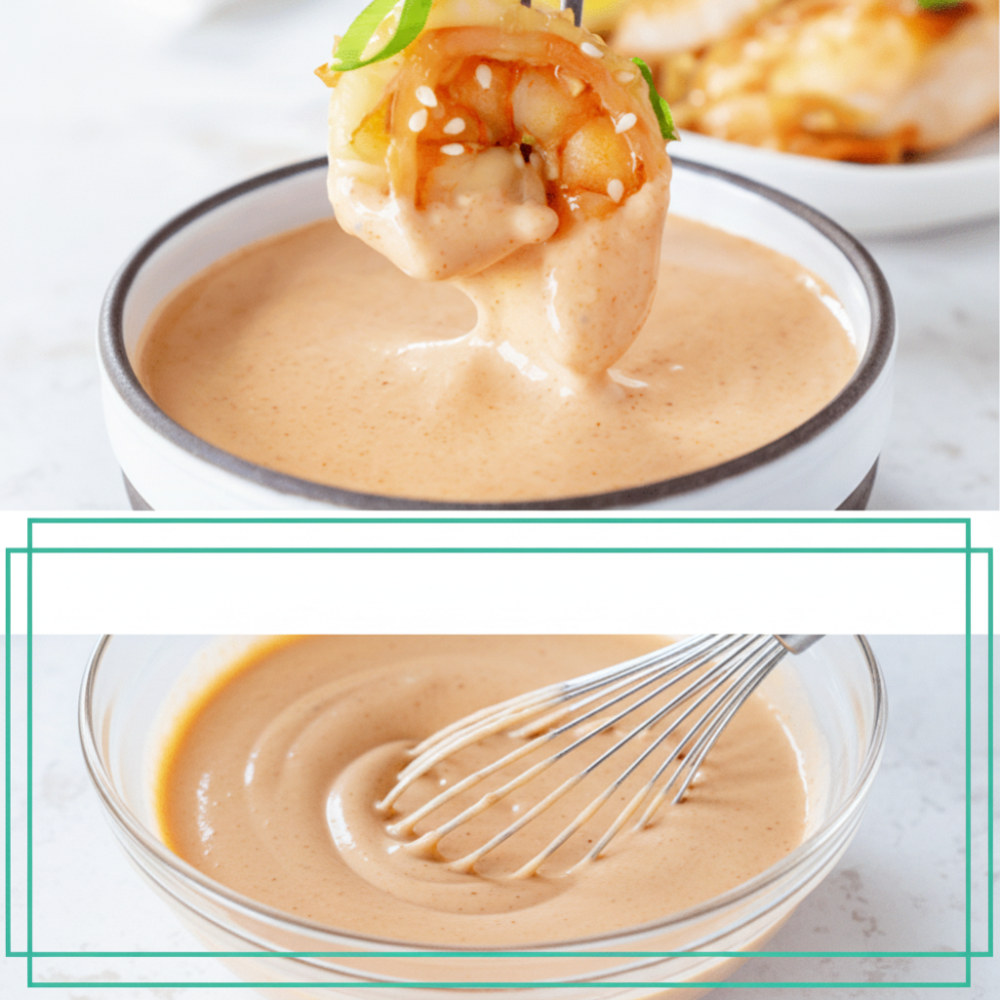 Homemade Japanese Hibachi Dipping Sauce with Pan-Seared Shrimp