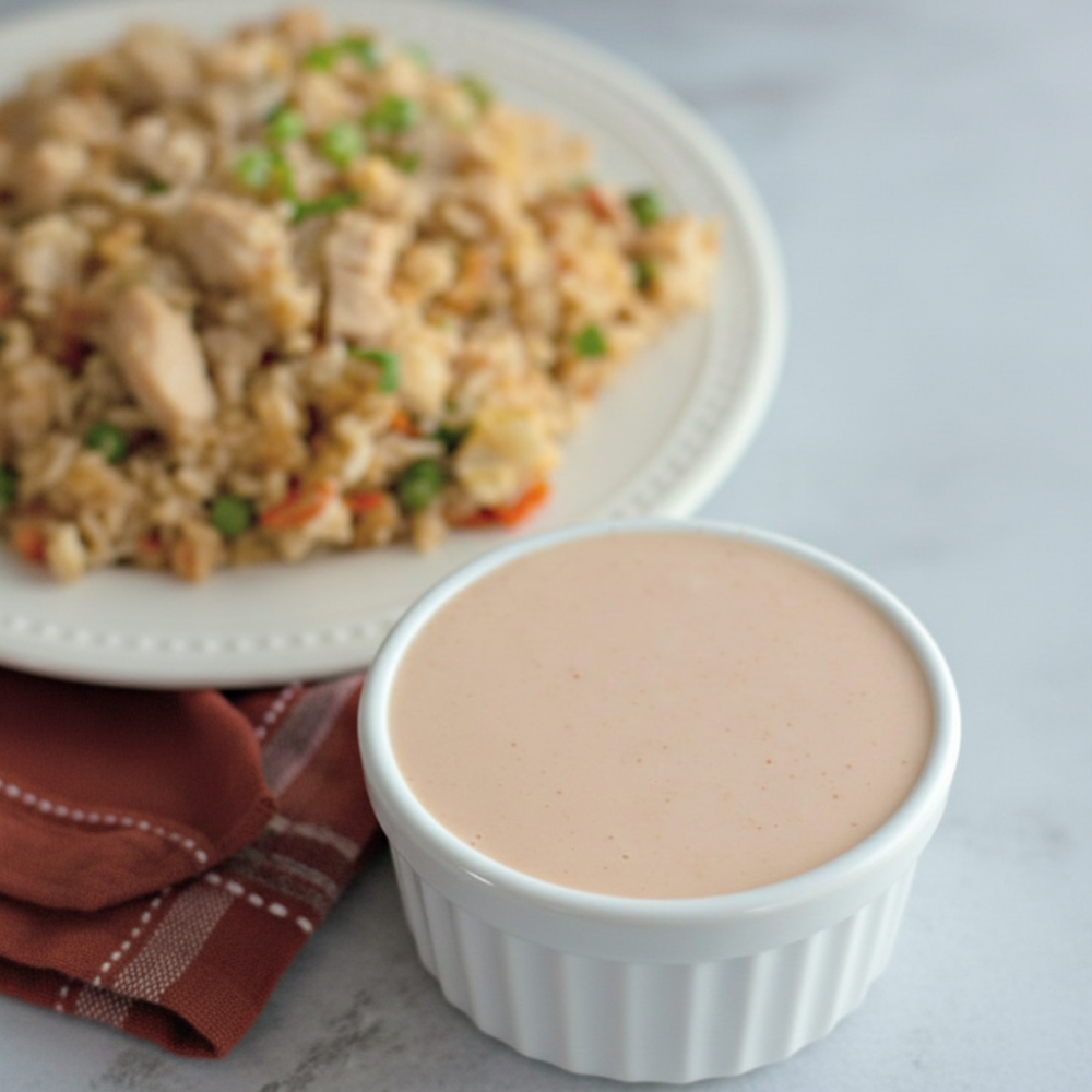 Homemade Chicken Fried Rice & Yum Yum Sauce