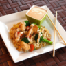Homemade Japanese-Style Pink Sauce with Chicken Fried Rice