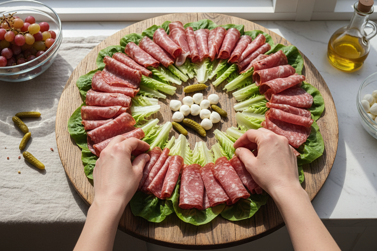 Ultimate Beef Charcuterie Board: A Step-by-Step Guide 3 Artisanal Beef Charcuterie Board preparation step 2