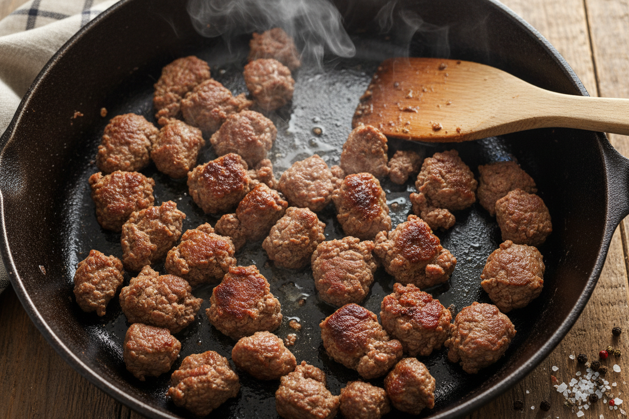 Beef Biscuits and Gravy preparation step 2