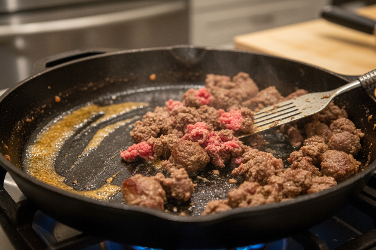 Best Ever Biscuits and Beef Gravy preparation step 1