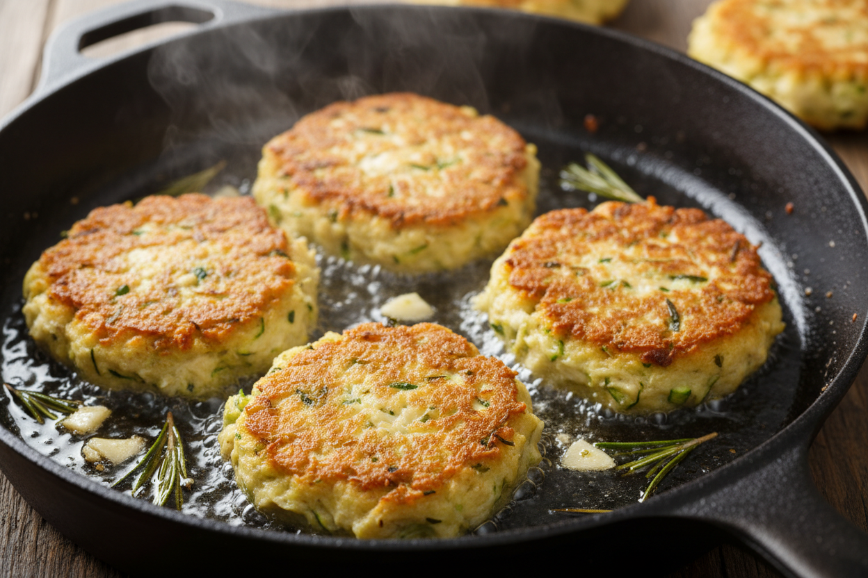 Crispy Cheesy Zucchini Chicken Fritters Recipe 3 Cheesy Zucchini Chicken Fritters preparation step 2