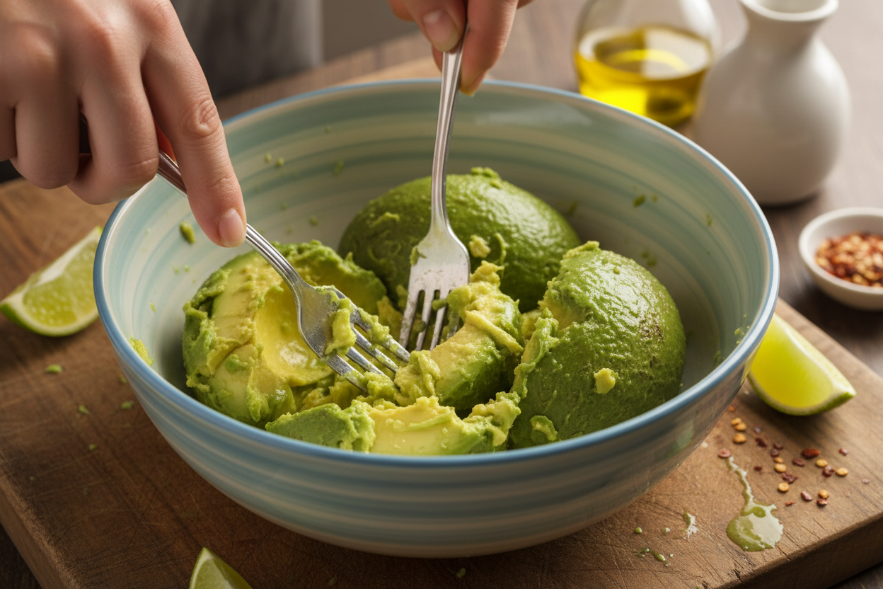 Authentic Copycat Guacamole Recipe (15-Minute Prep) 2 Chipotle Guacamole (Copycat) preparation step 1