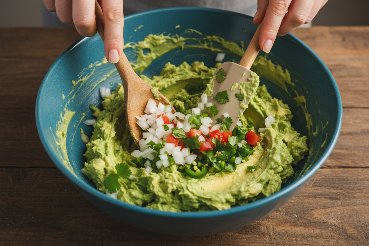Classic Guacamole Recipe preparation step 1