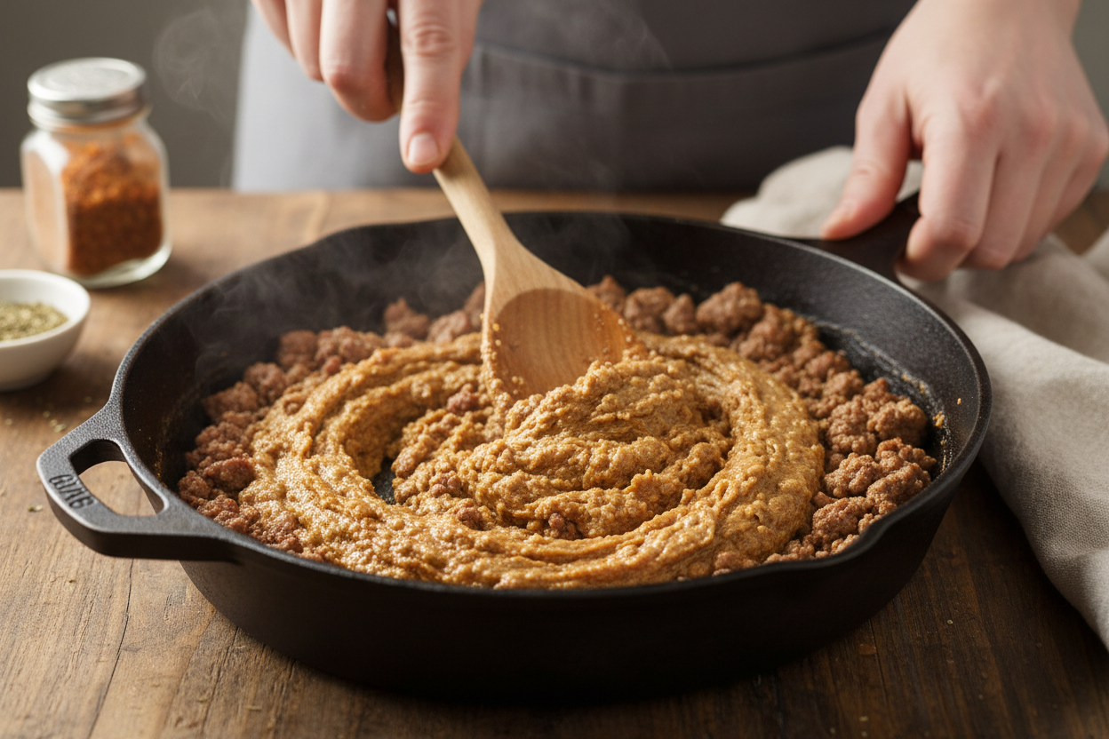 Classic Homemade Beef Gravy for Biscuits 2 Classic Southern Country Gravy preparation step 1