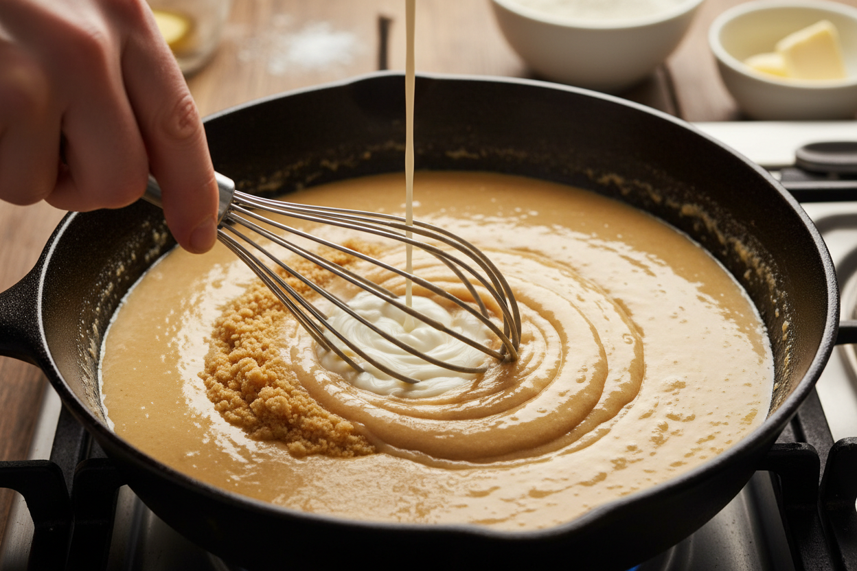 Classic Homemade Beef Gravy for Biscuits 3 Classic Southern Country Gravy preparation step 2