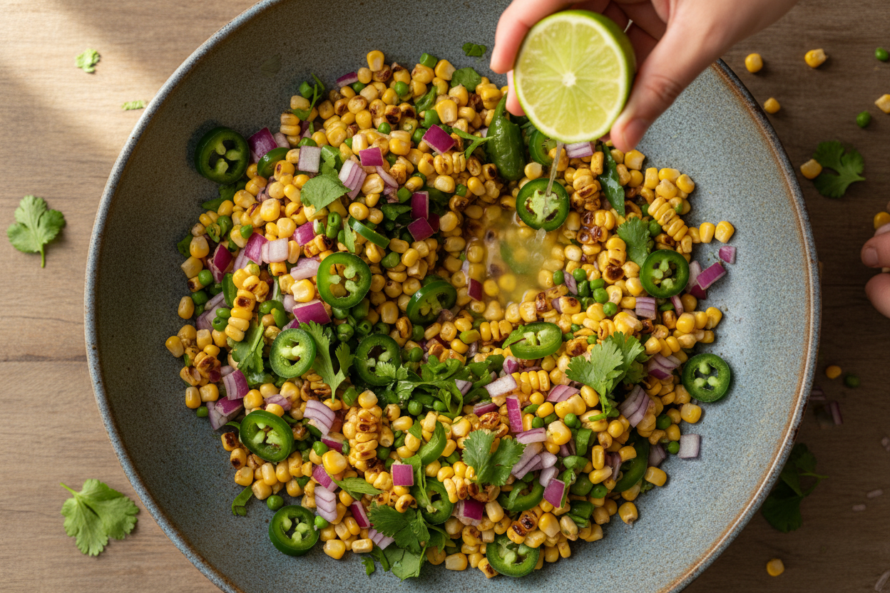 Copycat Chipotle Chili Corn Salsa preparation step 2