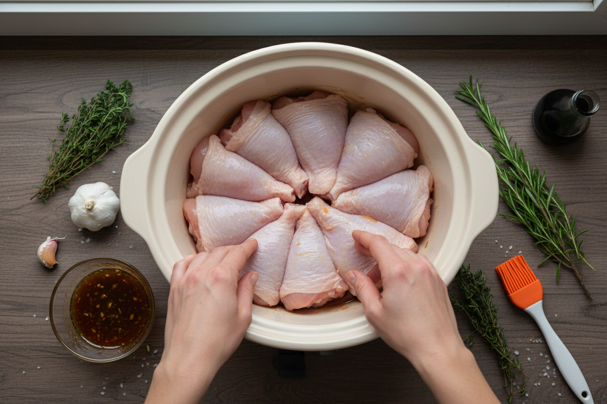 Crockpot Honey Garlic Chicken preparation step 2