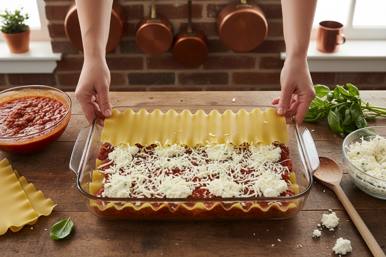 Easy Homemade Lasagna with Ricotta Cheese preparation step 2