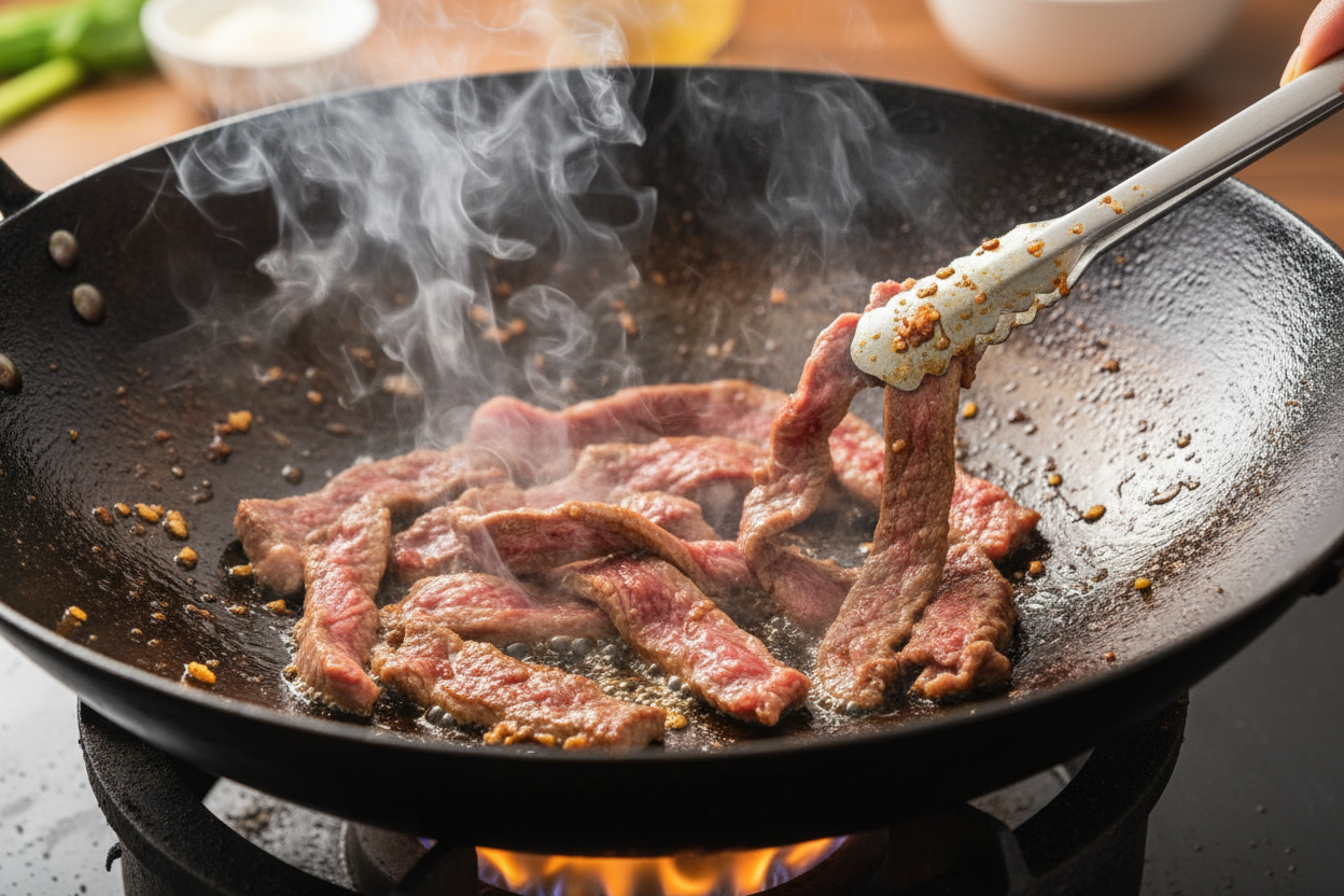 Quick Beef and Pepper Stir-Fry (Ready in 25 Minutes) 2 Easy Pepper Steak preparation step 1
