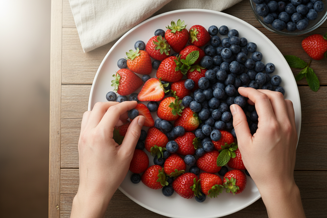 Fruits Platter preparation step 1