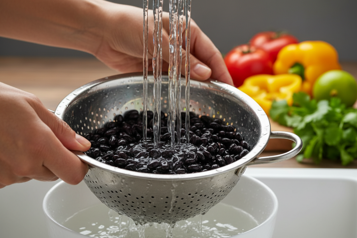 Healthy Corn and Black Bean Dip Recipe (Easy & Fresh) 2 Healthy Black Bean Salsa preparation step 1