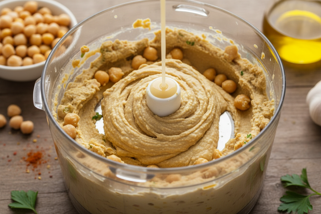 Homemade Hummus preparation step 2