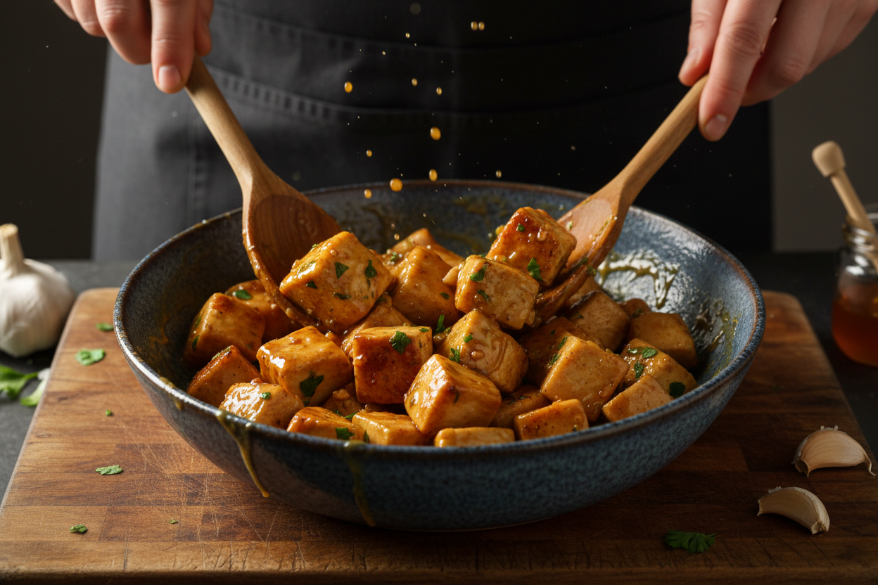 Easy Honey Garlic Chicken Skewers Recipe for a Healthy Dinner 2 Honey Garlic Chicken Skewers preparation step 1