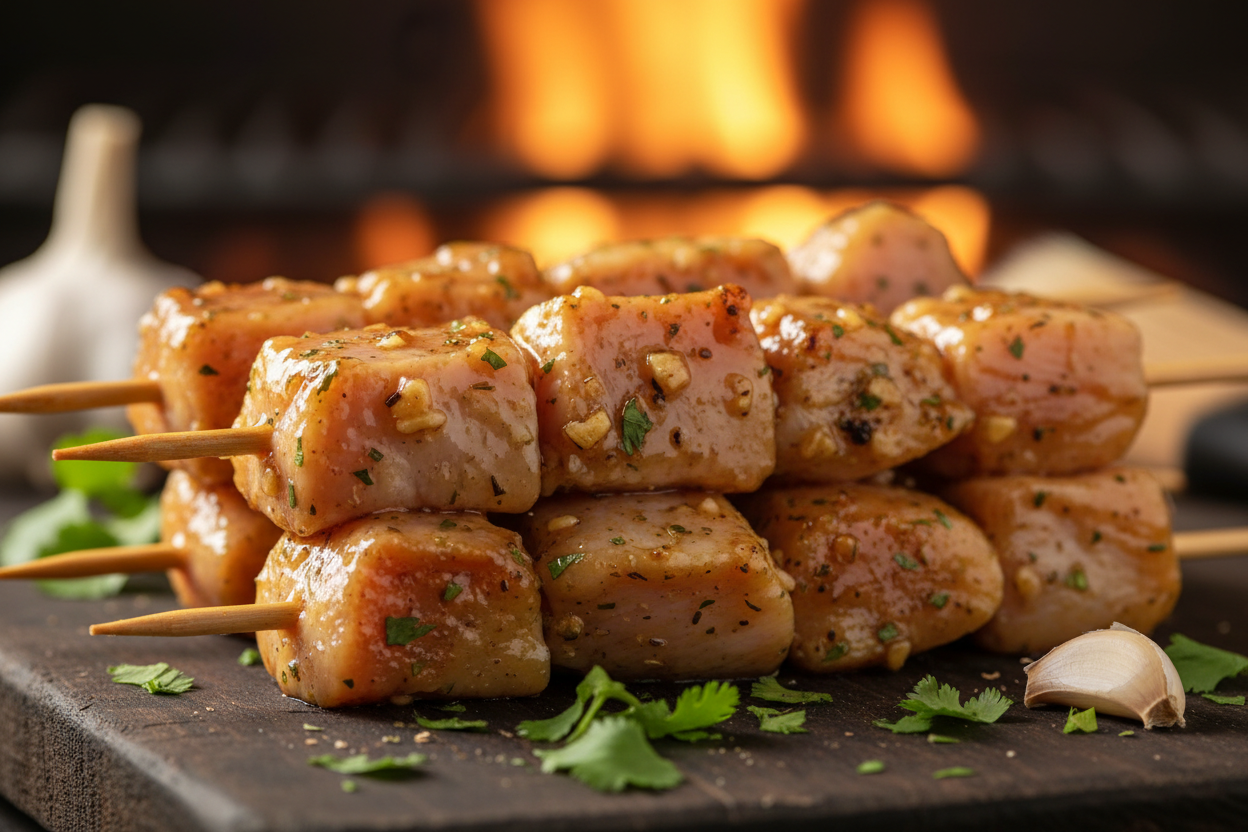 Easy Honey Garlic Chicken Skewers Recipe for a Healthy Dinner 3 Honey Garlic Chicken Skewers preparation step 2
