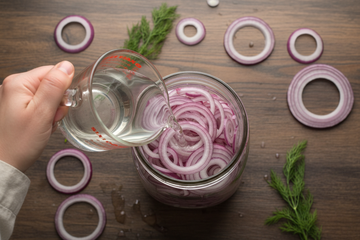 How To Pickle Red Onions In Five Minutes preparation step 2