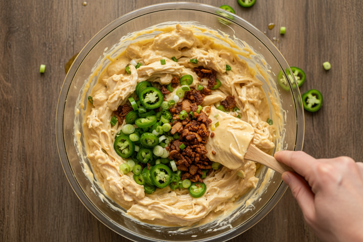 Jalapeno Popper Chicken Salad preparation step 2