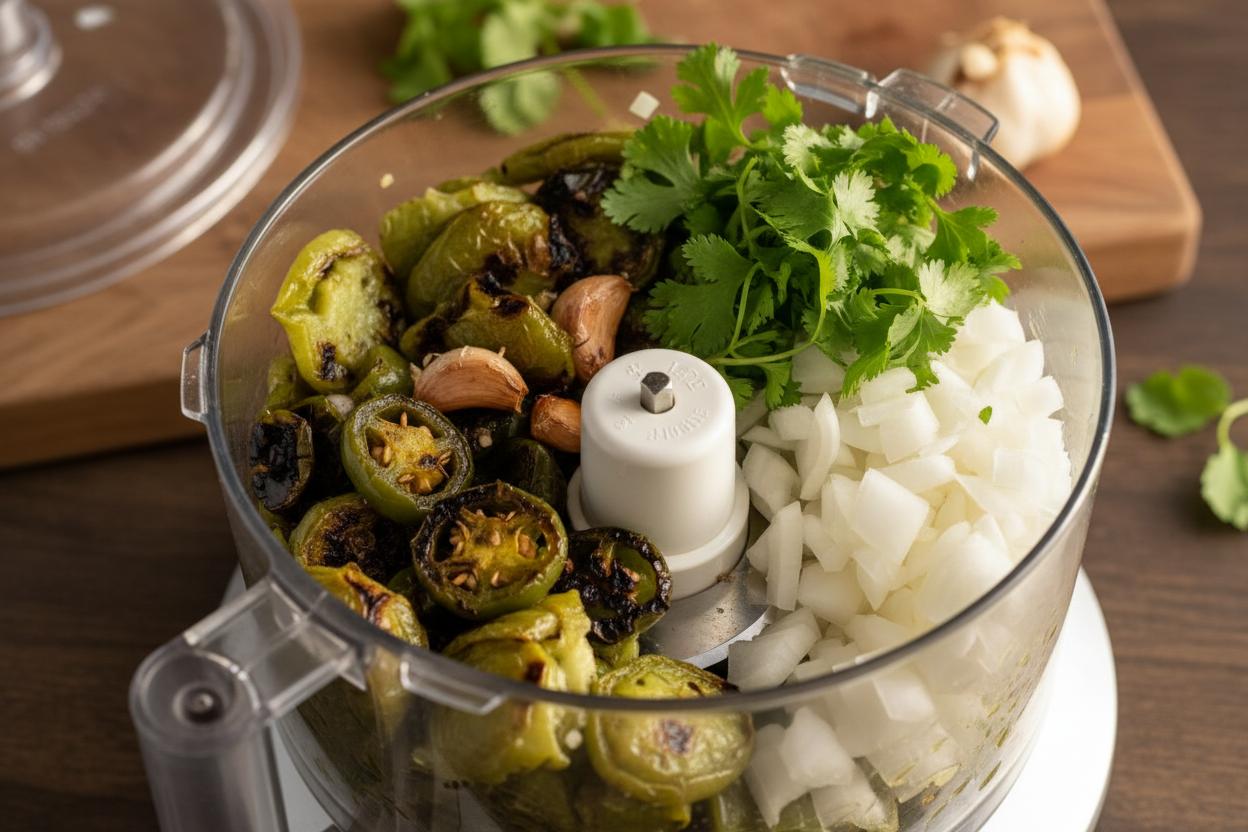 Mexican Tomatillo Salsa Verde preparation step 2