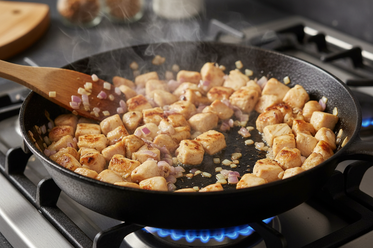 Pesto Chicken Pasta Bake preparation step 1