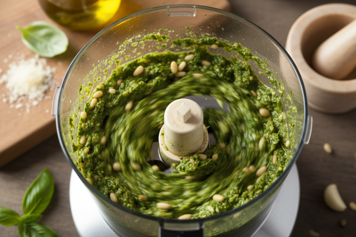Quick Pesto Pasta Salad Recipe | Fresh & Easy Potluck Dish 3 Pesto Pasta Salad preparation step 2