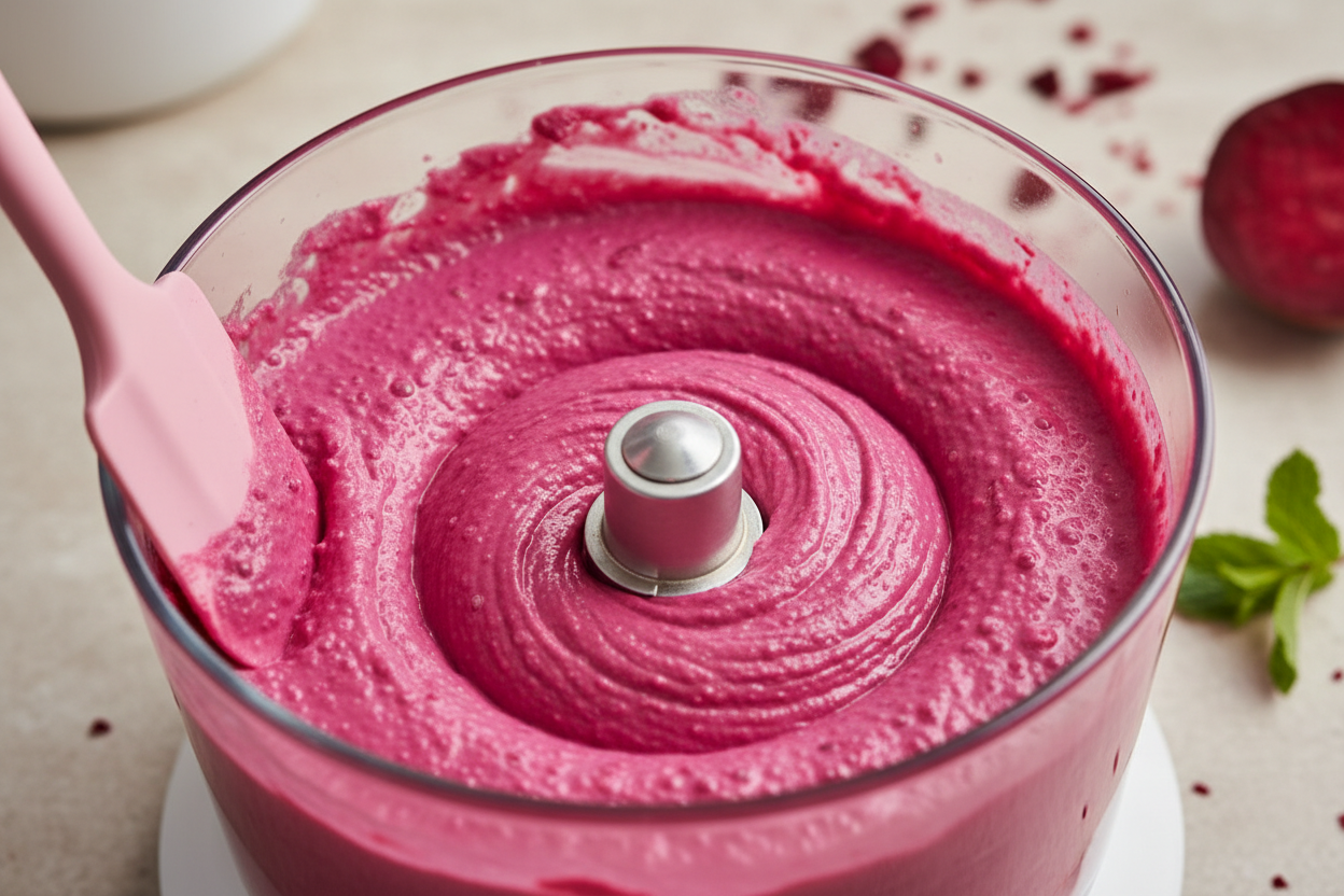 Quick and Easy Beetroot Hummus Recipe | Bright Pink Dip 3 Quick Beetroot Hummus Recipe preparation step 2