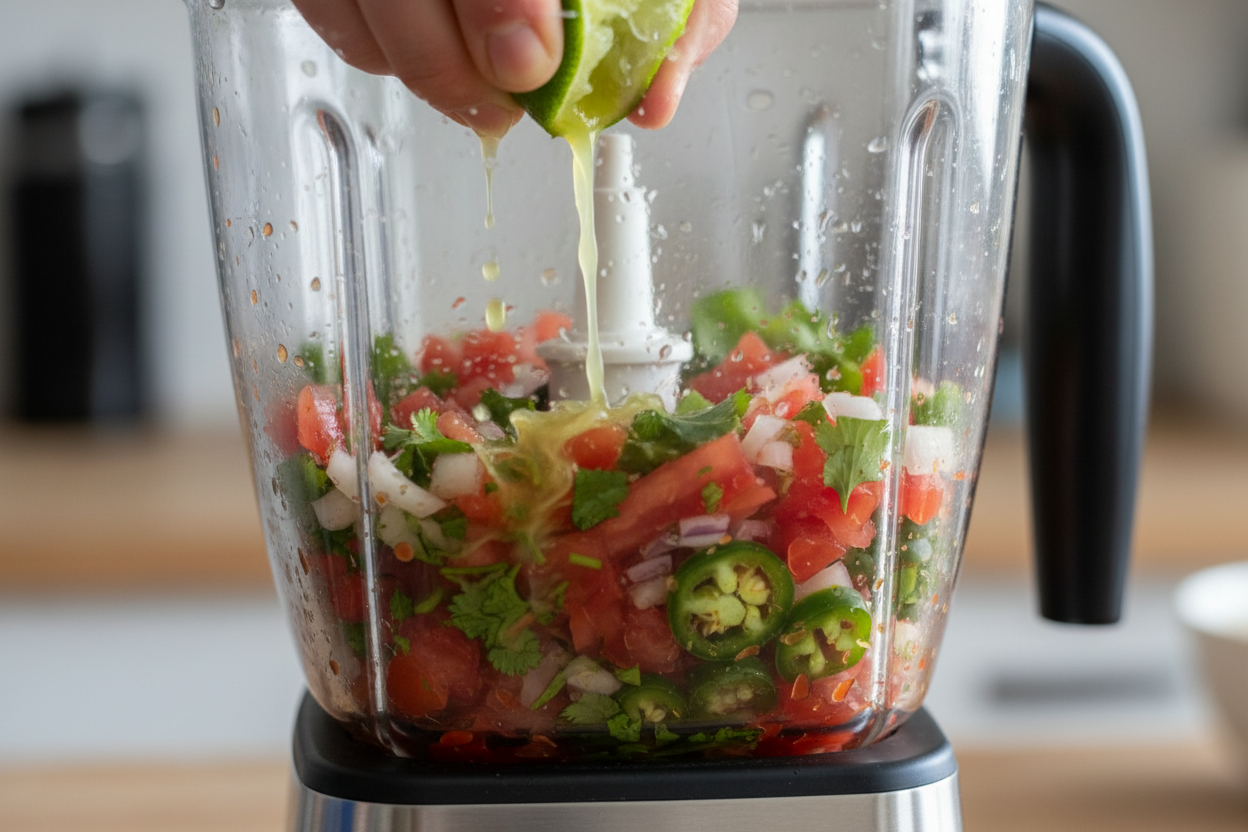 Homemade Restaurant Style Salsa (10-Minute Blender Recipe) 3 Simple Summer Restaurant Style Salsa preparation step 2