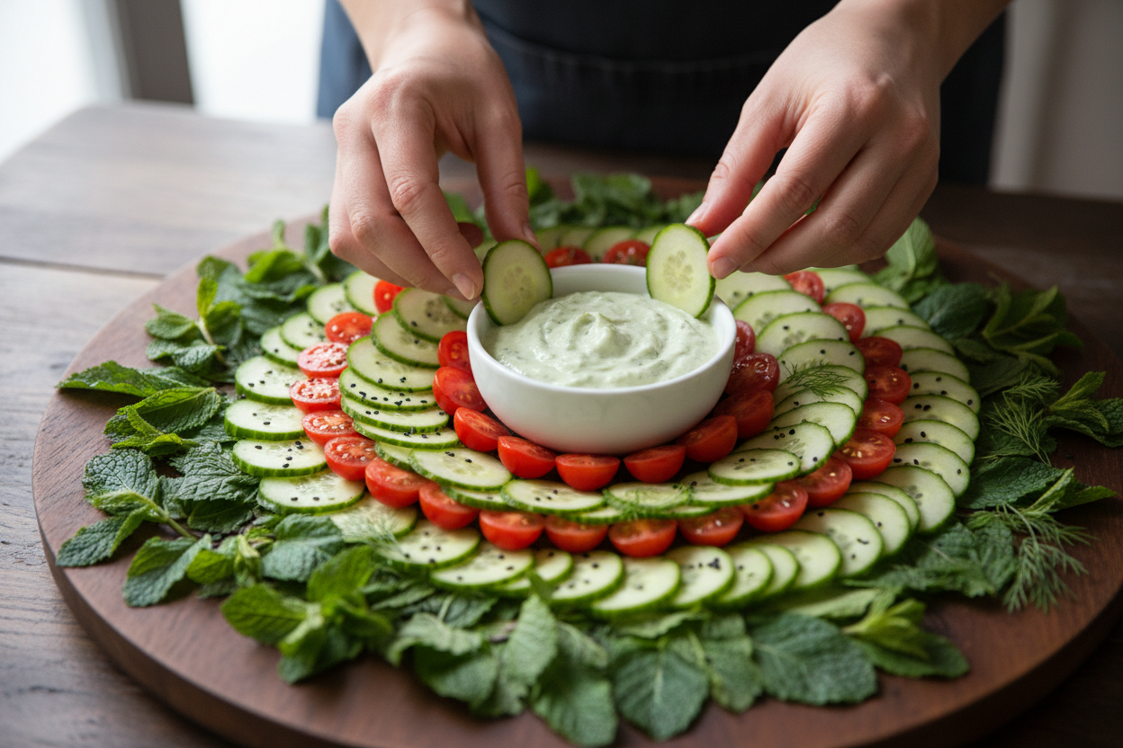 Festive Snowman Vegetable Crudités Platter for Winter Parties 2 Snowman Vegetable Crudités Platter preparation step 1