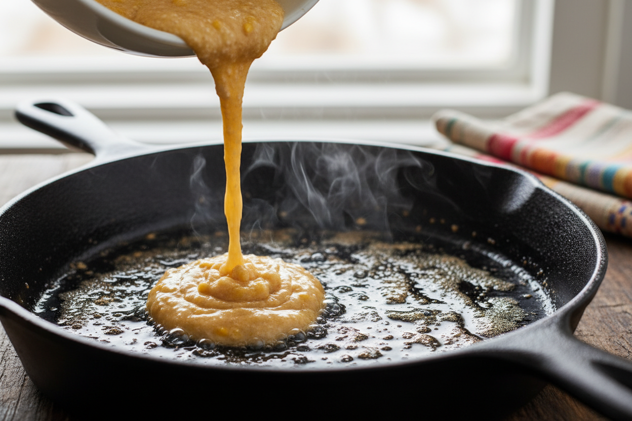 Authentic Cast Iron Skillet Cornbread: A Classic Comfort Side Dish 3 Southern Cornbread Recipe In A Cast Iron Skillet preparation step 2