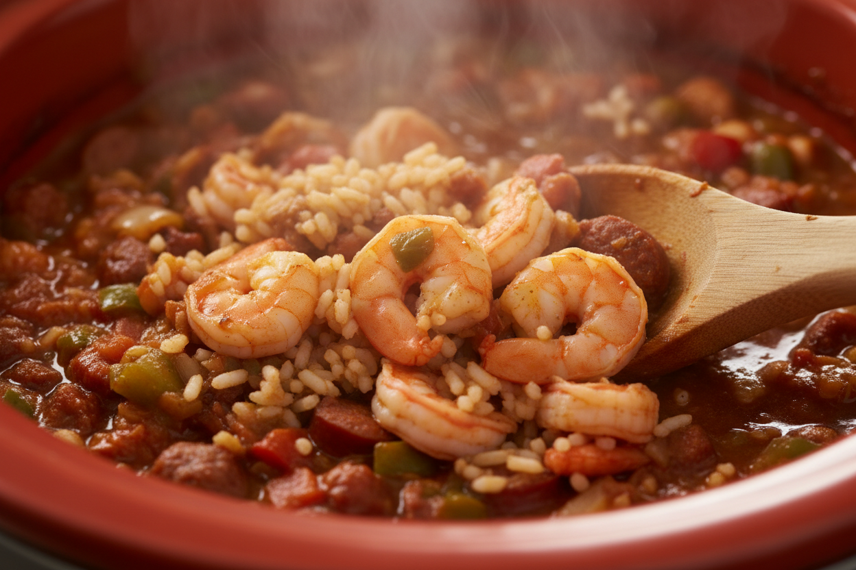 Spicy and Flavorful Slow Cooker Jambalaya preparation step 2