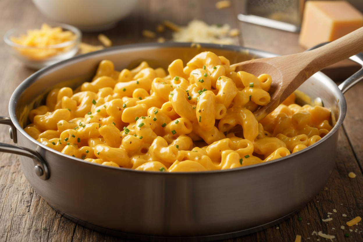 Creamy Homemade Macaroni and Cheese on the Stove (15 Minutes) 3 Stovetop Mac And Cheese preparation step 2