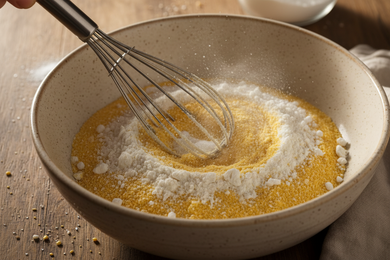 Sweet Cornbread Muffins preparation step 1