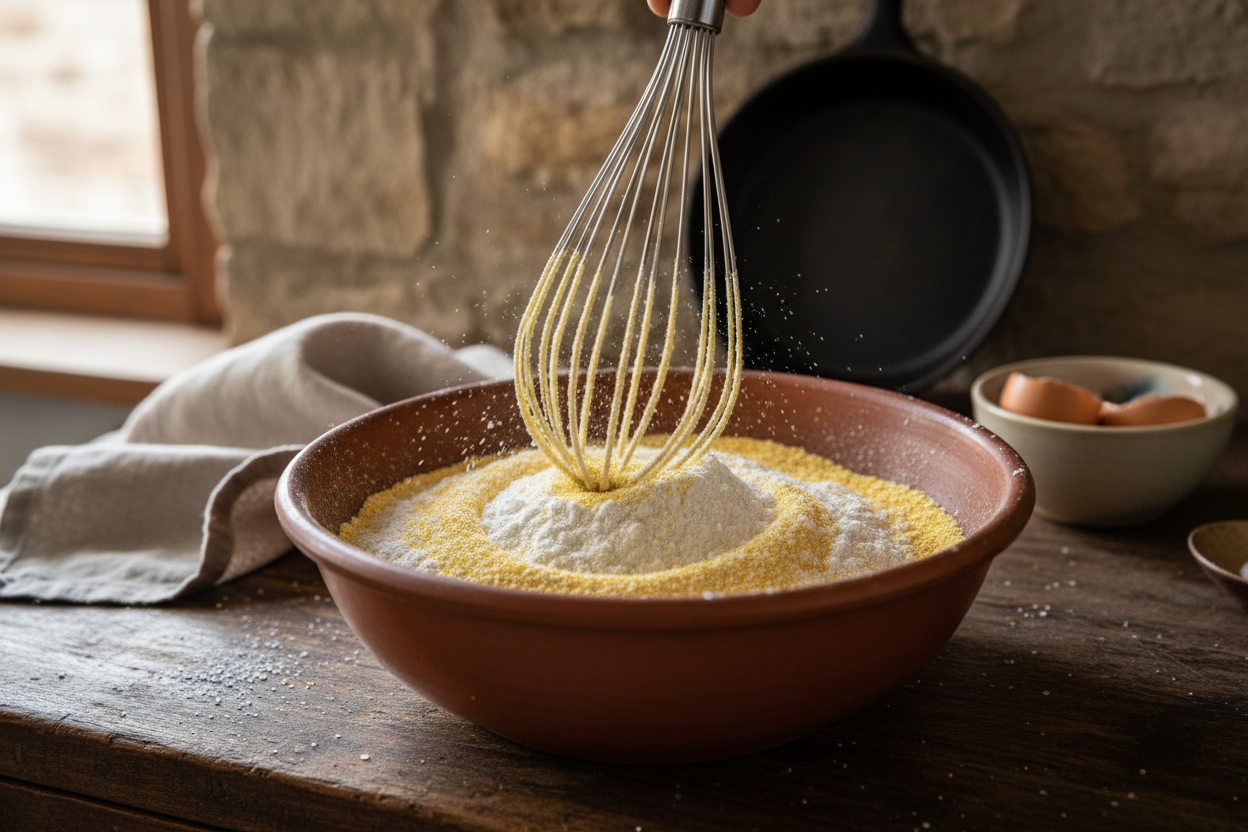 Sweet and Moist Honey Cornbread preparation step 1