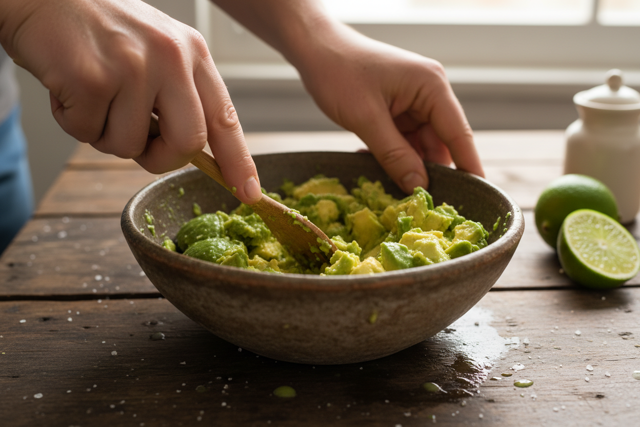 Authentic Homemade Guacamole Recipe (Quick & Easy) 2 The BEST Guacamole preparation step 1