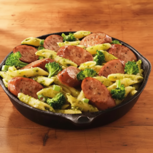 Quick Beef Sausage and Broccoli Pasta with Pesto 4 Quick Beef Sausage and Broccoli Pasta with Pesto