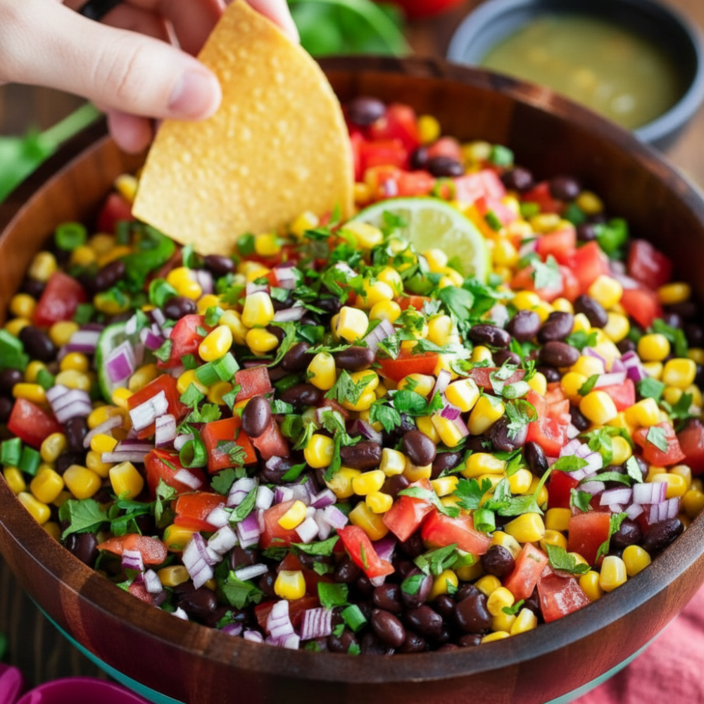 Healthy Corn and Black Bean Dip Recipe (Easy & Fresh) 1 Healthy Corn and Black Bean Dip Recipe (Easy & Fresh)