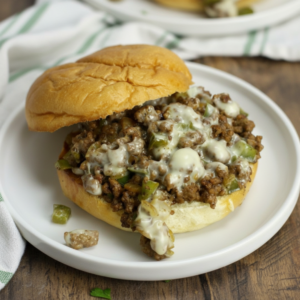 Easy Cheesesteak Sloppy Joes Recipe (Ready in 25 Minutes) 4 Easy Cheesesteak Sloppy Joes Recipe (Ready in 25 Minutes)