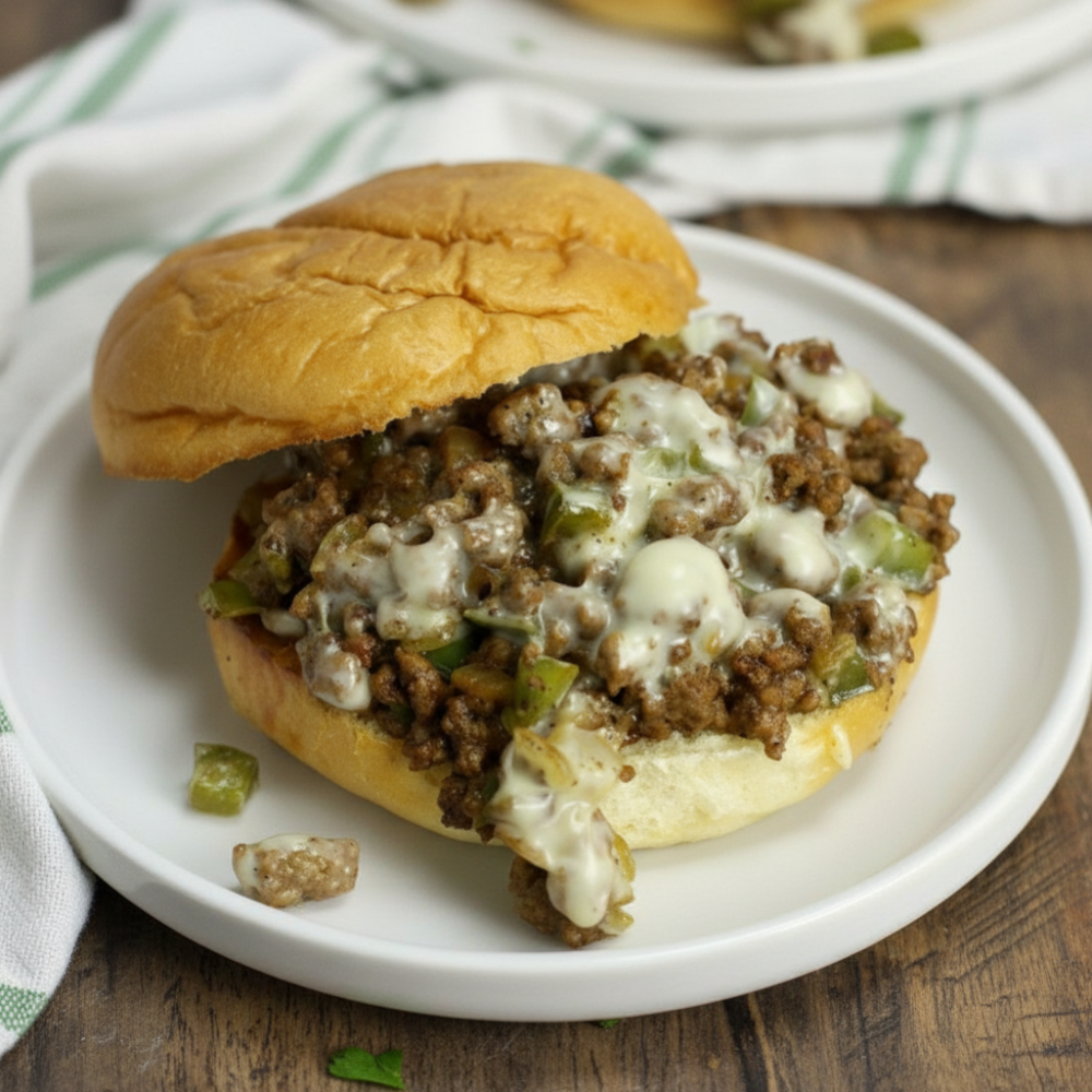 Easy Cheesesteak Sloppy Joes Recipe (Ready in 25 Minutes) 1 Easy Cheesesteak Sloppy Joes Recipe (Ready in 25 Minutes)
