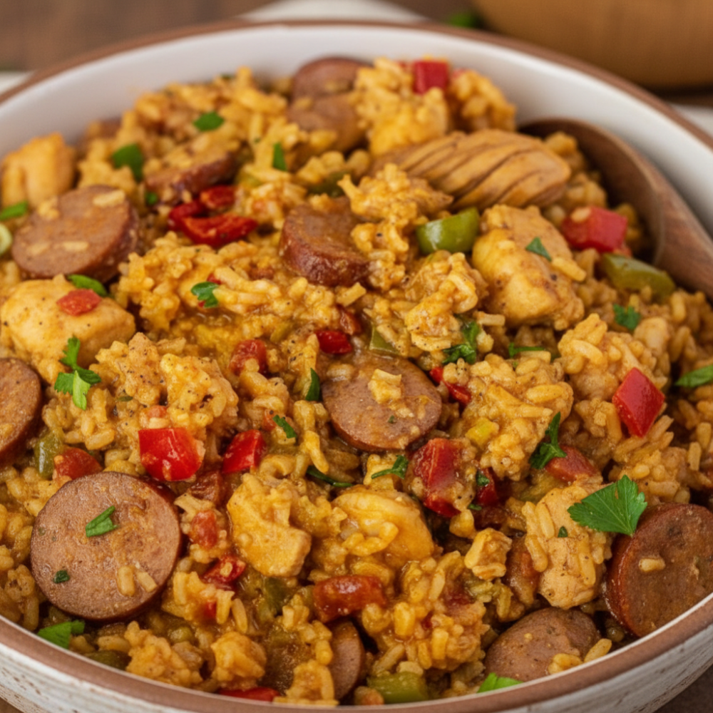 Quick and Simple Cajun Jambalaya with Chicken and Beef 1 Quick and Simple Cajun Jambalaya with Chicken and Beef