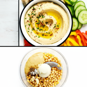 Easy DIY Chickpea Dip with Fresh Veggie Sticks