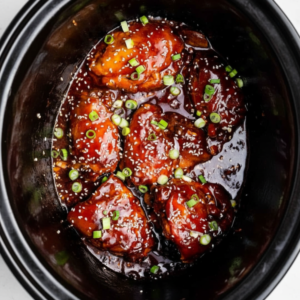 Easy Crockpot Sticky Garlic Chicken Recipe