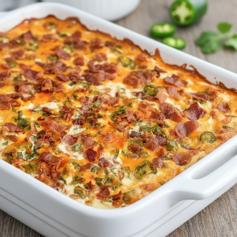 Keto Jalapeno Popper Casserole (with Beef) 1 Keto Jalapeno Popper Casserole (with Beef)