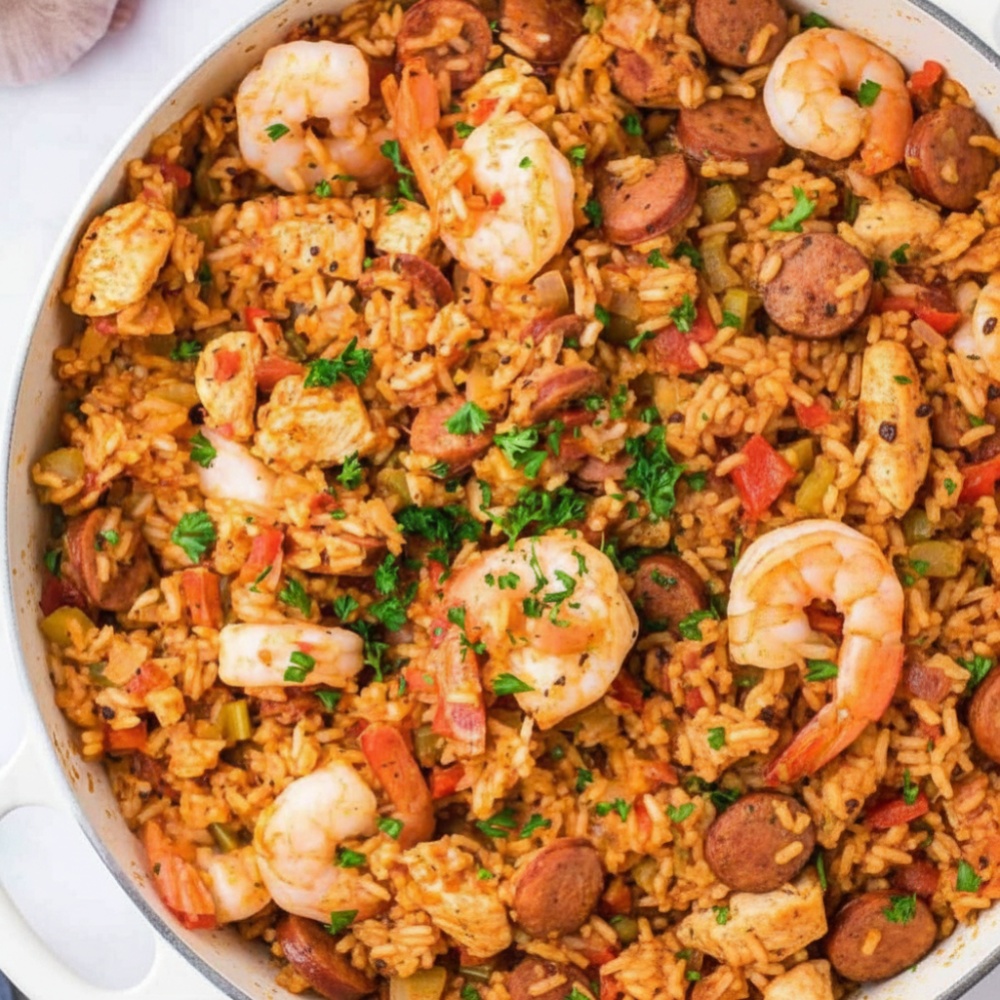 30-Minute One Pot Jambalaya with Beef Sausage & Shrimp 1 30-Minute One Pot Jambalaya with Beef Sausage & Shrimp